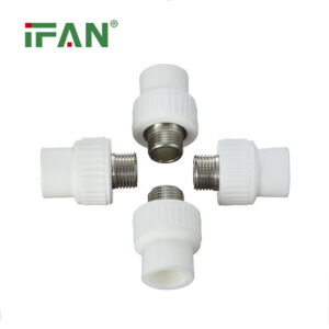 Conector macho PPR blanco