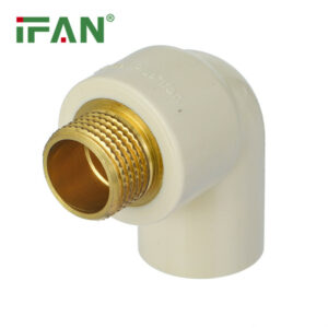 Codo macho de latón CPVC beige