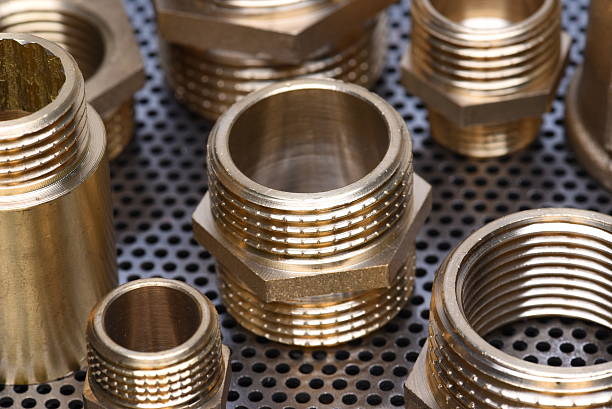 Antique brass pipe fittings